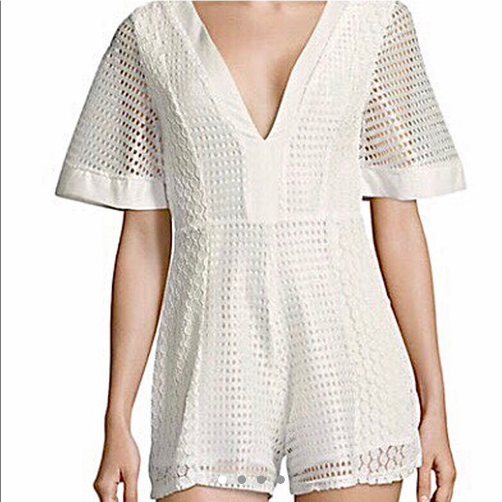Saks Fifth Avenue State of Being Cream Romper
